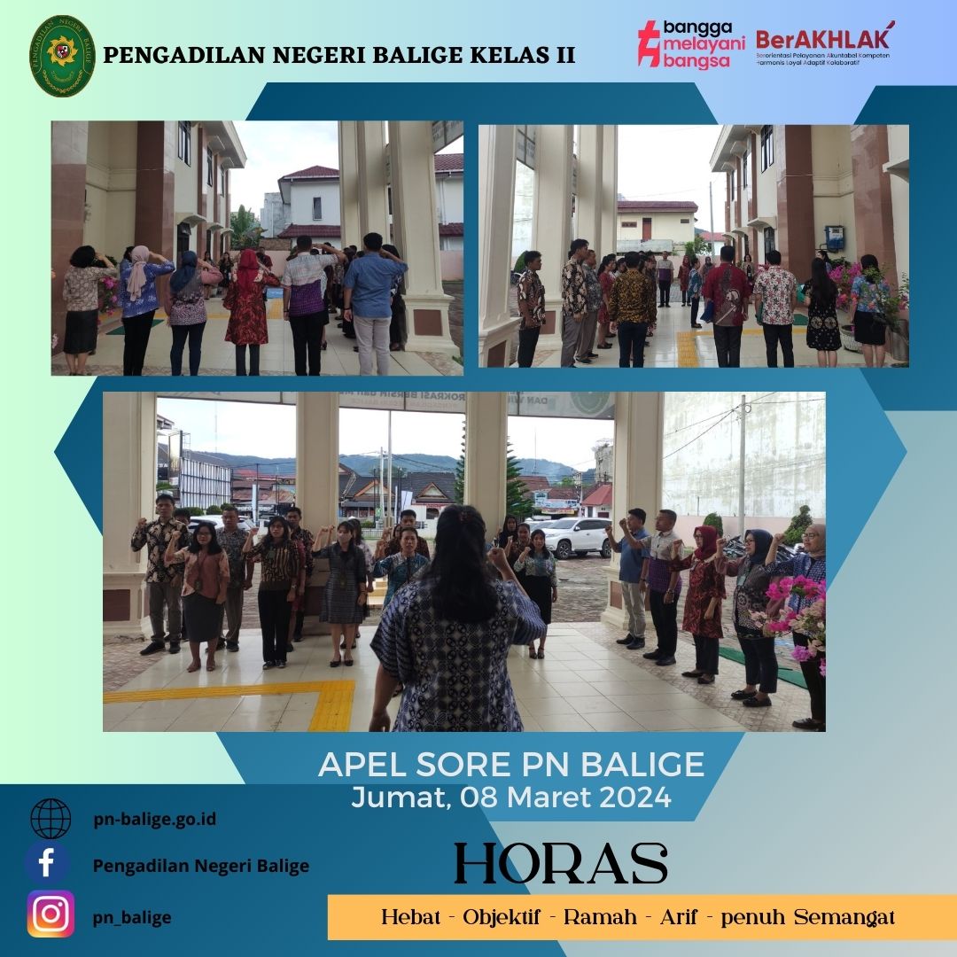 APEL SORE PENGADILAN NEGERI BALIGE, JUMAT 08 MARET 2023 APEL SORE PENGADILAN NEGERI BALIGE, JUMAT 08 MARET 2023